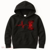 Gamer Heartbeat Video Games Gaming Teens Kids Hoodie thumb 0
