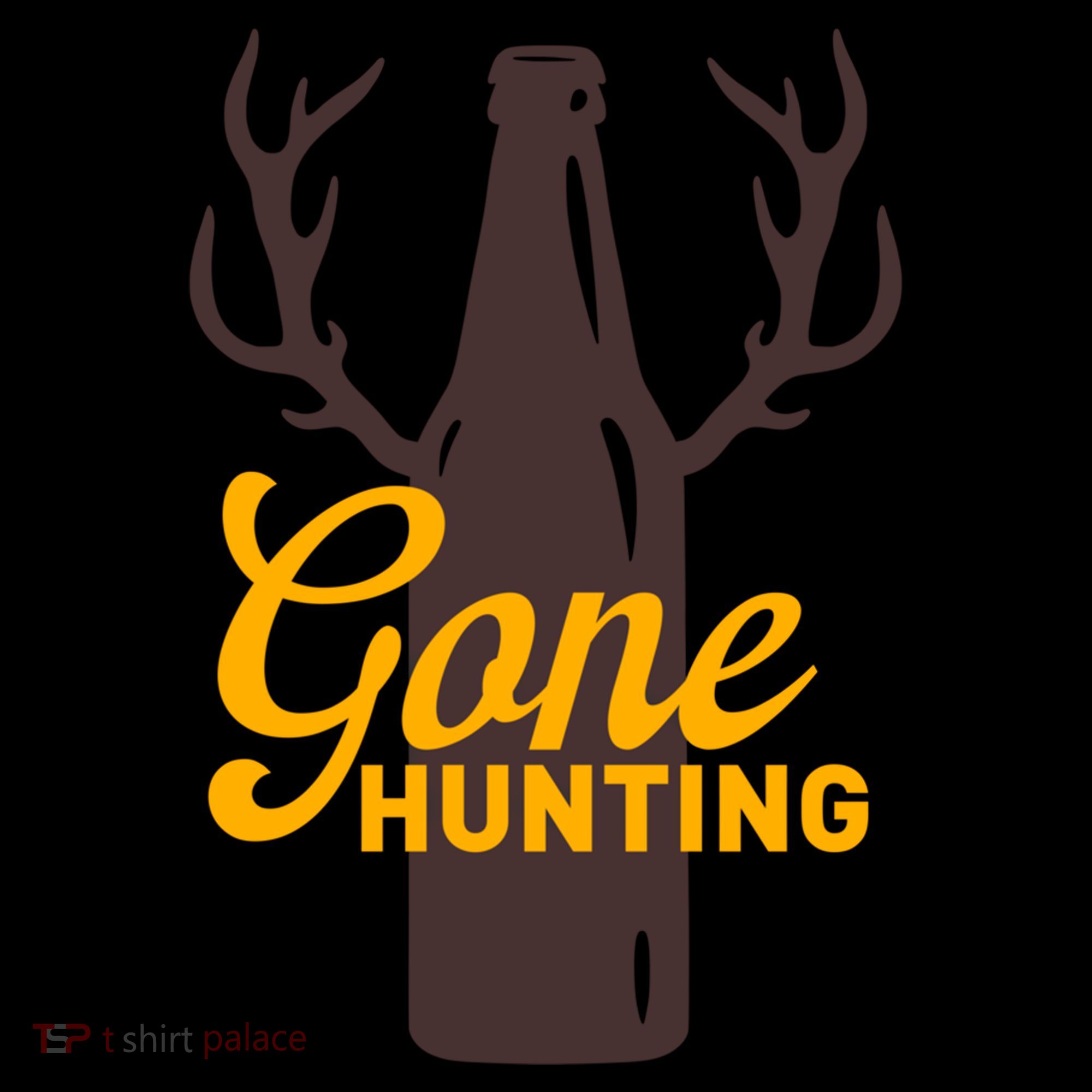 Gone Hunting With Beer Bottle With Deer Antlers Gift Coffee Mug