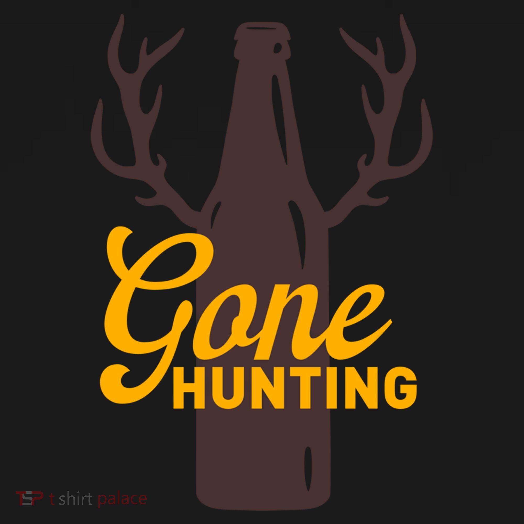 Gone Hunting With Beer Bottle With Deer Antlers Gift Ornament