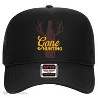 Gone Hunting With Beer Bottle With Deer Antlers Gift Hat thumb 0