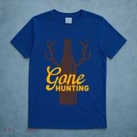 Gone Hunting With Beer Bottle With Deer Antlers Gift T-Shirt thumb 5