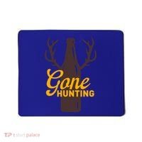 Gone Hunting With Beer Bottle With Deer Antlers Gift Mousepad thumb 0