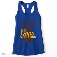 Gone Hunting With Beer Bottle With Deer Antlers Gift Women's Tank Top thumb 0