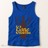 Gone Hunting With Beer Bottle With Deer Antlers Gift Tank Top thumb 2