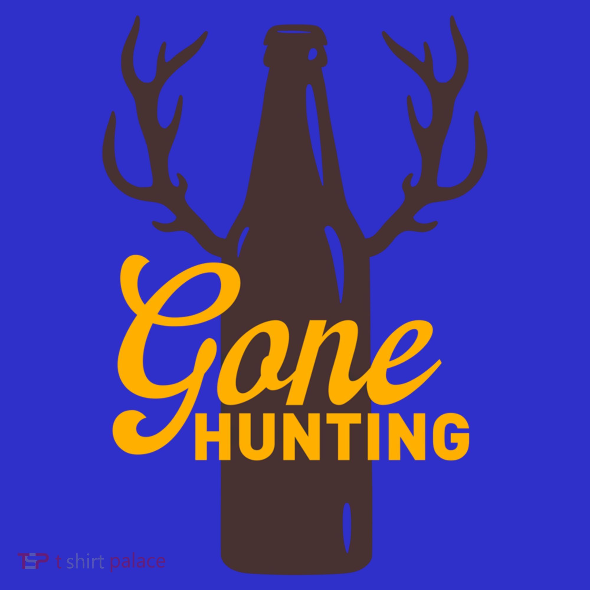 Gone Hunting With Beer Bottle With Deer Antlers Gift Women's Long Sleeve Shirt
