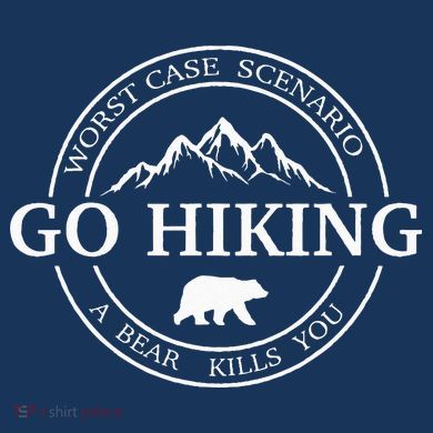 Go Hiking Worst Case Scenario A Bear Kills You Camping Pom Pom 12in Knit Beanie