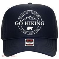 Go Hiking Worst Case Scenario A Bear Kills You Camping Hat thumb 0