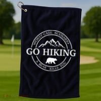 Go Hiking Worst Case Scenario A Bear Kills You Camping Golf Towel thumb 1