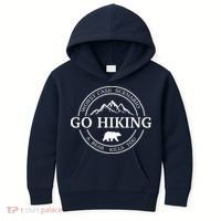 Go Hiking Worst Case Scenario A Bear Kills You Camping Kids Hoodie thumb 0