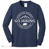 Go Hiking Worst Case Scenario A Bear Kills You Camping Kids Long Sleeve Shirt thumb 0