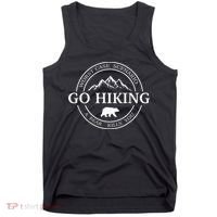 Go Hiking Worst Case Scenario A Bear Kills You Camping Tank Top thumb 0