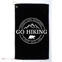 Go Hiking Worst Case Scenario A Bear Kills You Camping Golf Towel thumb 0