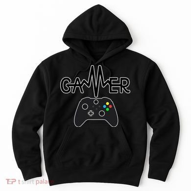 Gamer Heartbeat Xbox Black Hoodie