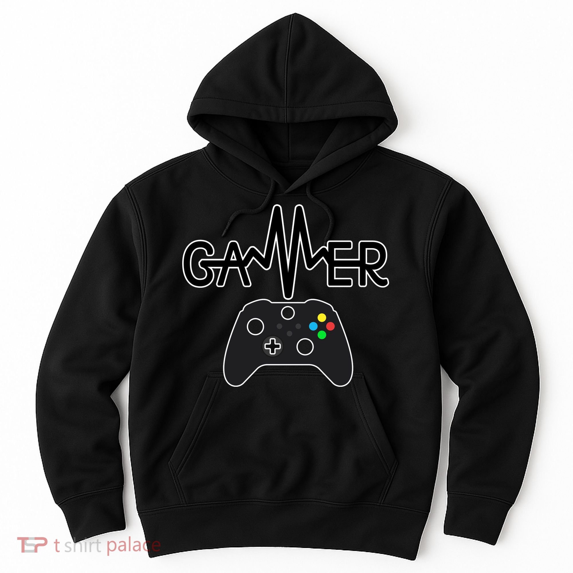 Gamer Heartbeat Xbox Black Hoodie