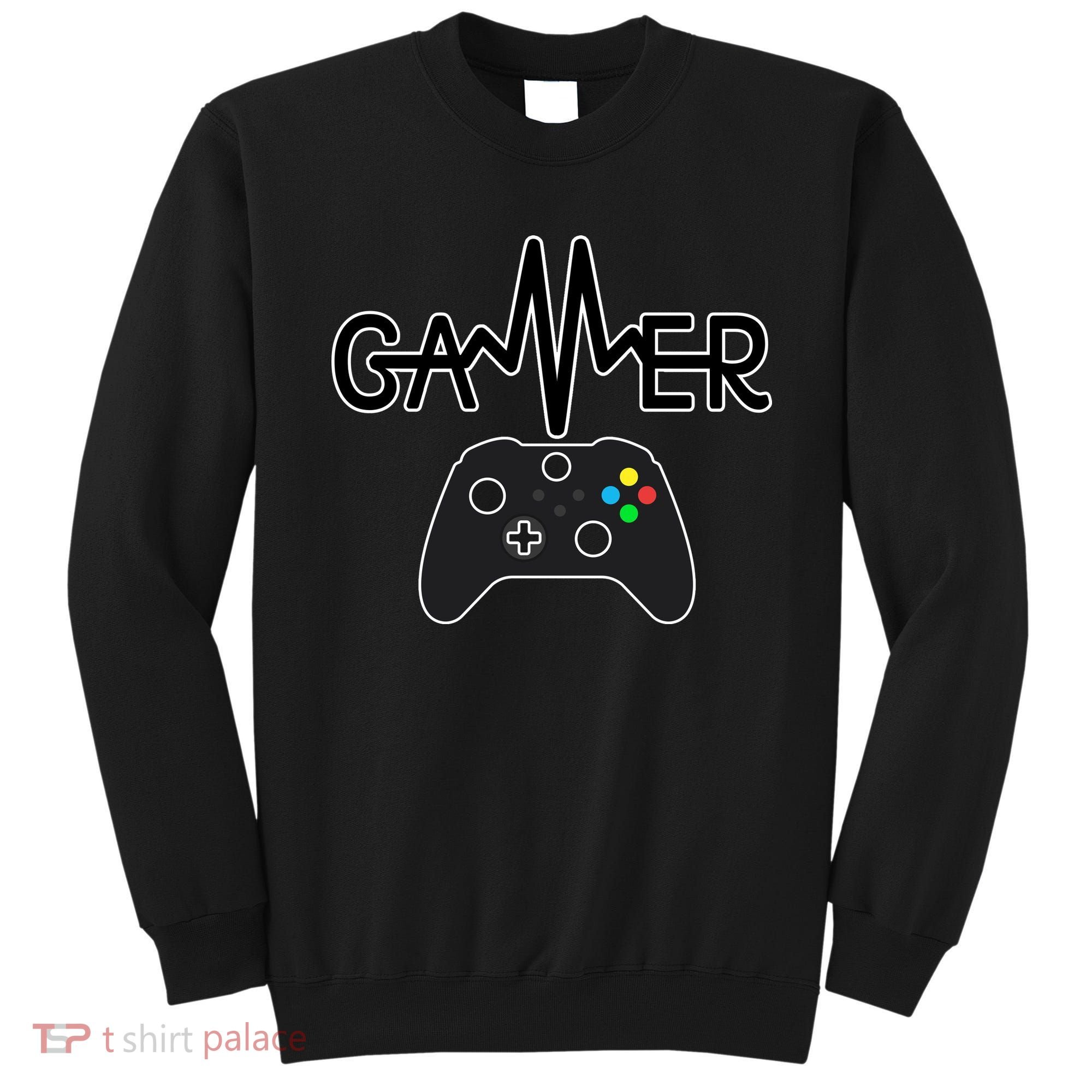 Gamer Heartbeat Xbox Black Sweatshirt