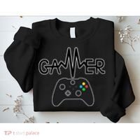 Gamer Heartbeat Xbox Black Sweatshirt thumb 2