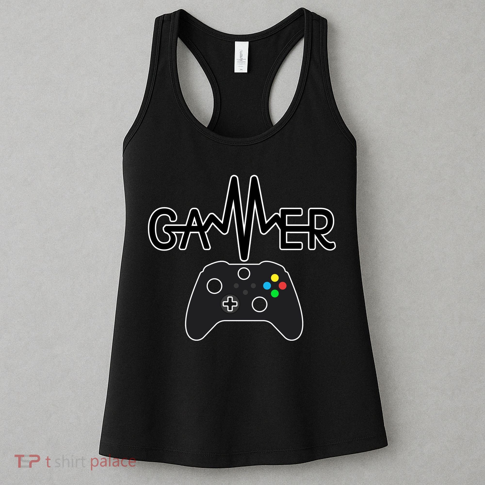 Gamer Heartbeat Xbox Black Women's Tank Top