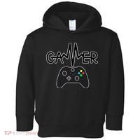 Gamer Heartbeat Xbox Black Toddler Hoodie thumb 0