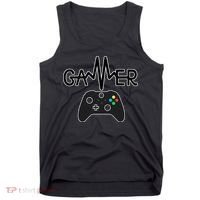 Gamer Heartbeat Xbox Black Tank Top thumb 0