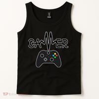 Gamer Heartbeat Xbox Black Tank Top thumb 2