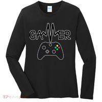 Gamer Heartbeat Xbox Black Women's Long Sleeve Shirt thumb 0