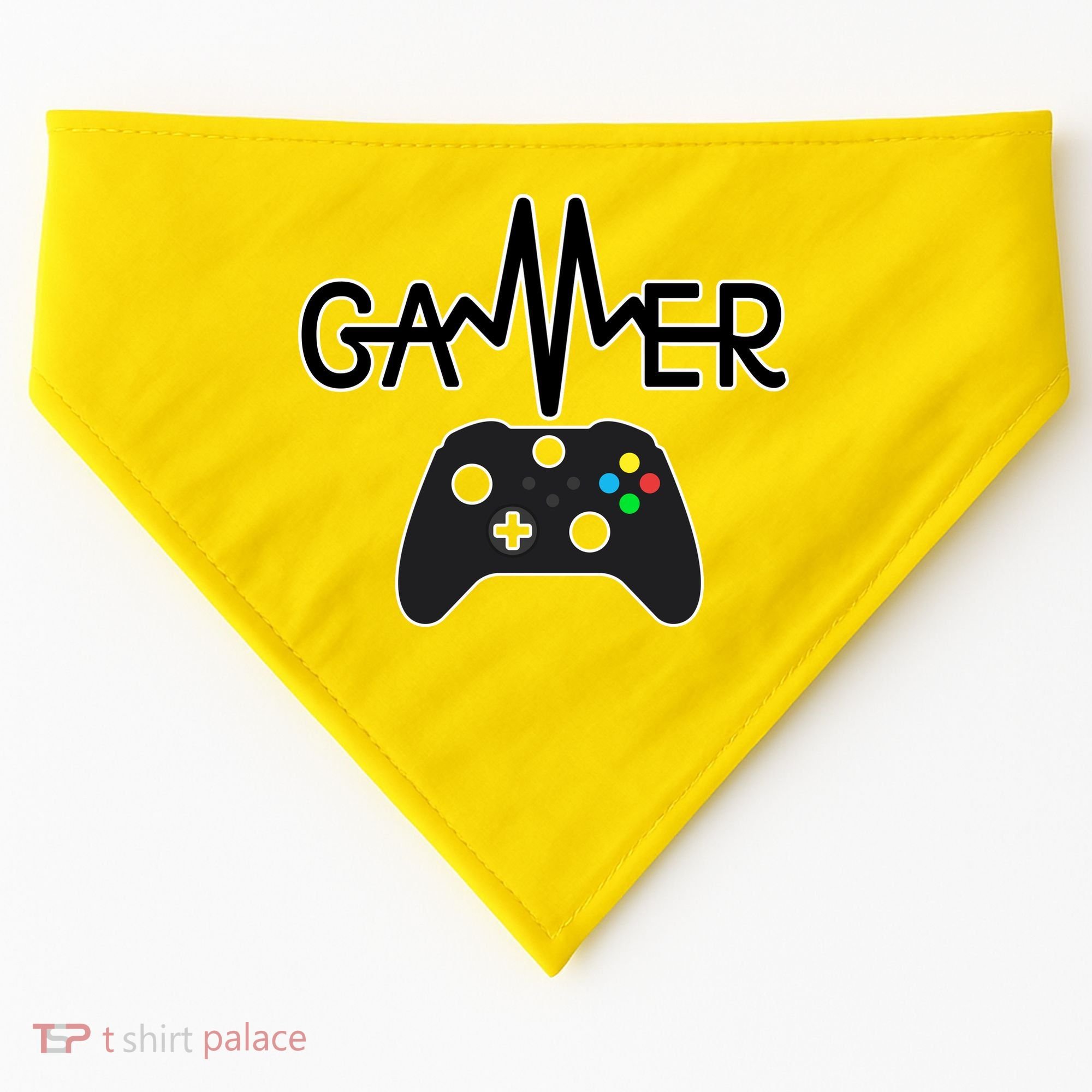 Gamer Heartbeat Xbox Black USA-Made Doggie Bandana