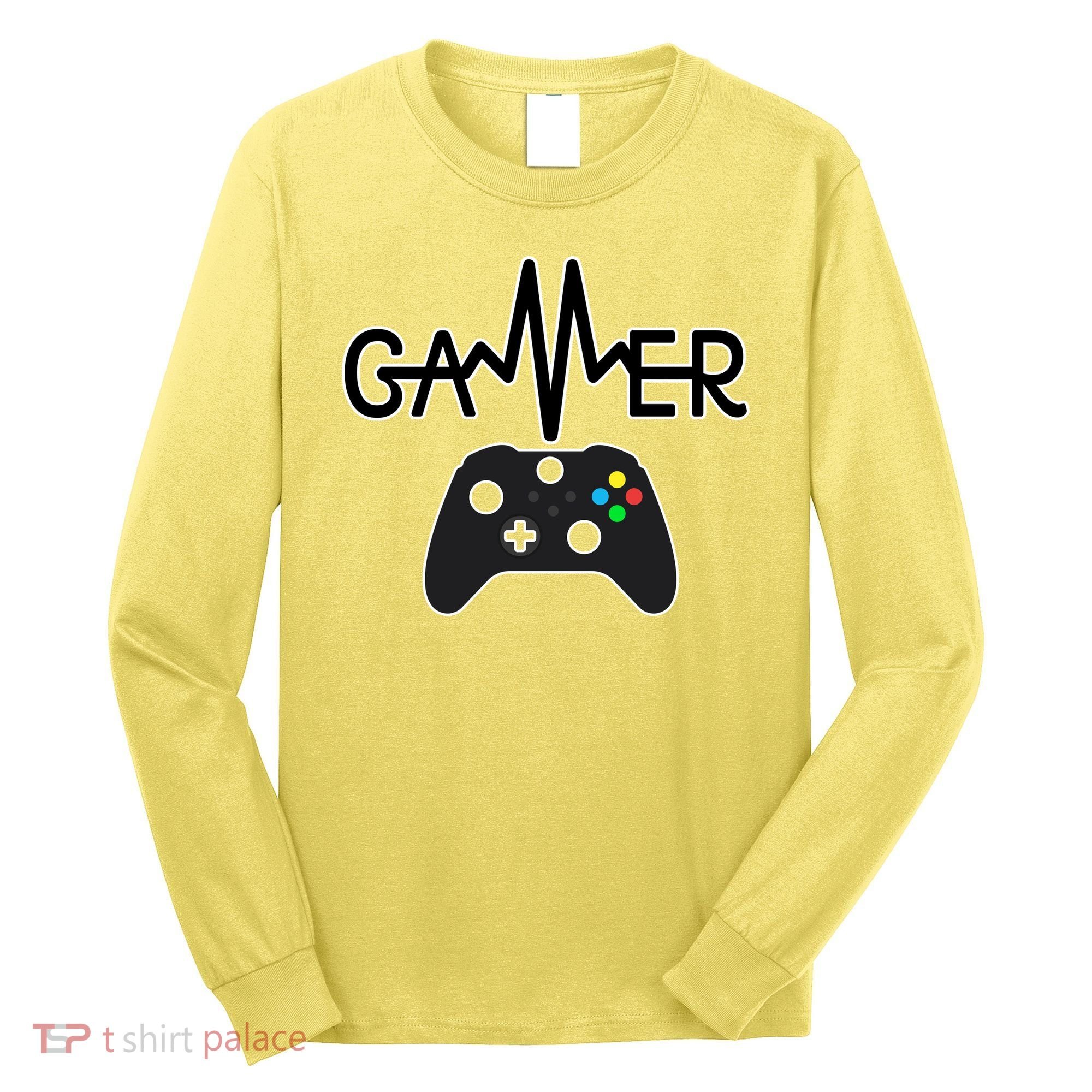 Gamer Heartbeat Xbox Black Long Sleeve Shirt