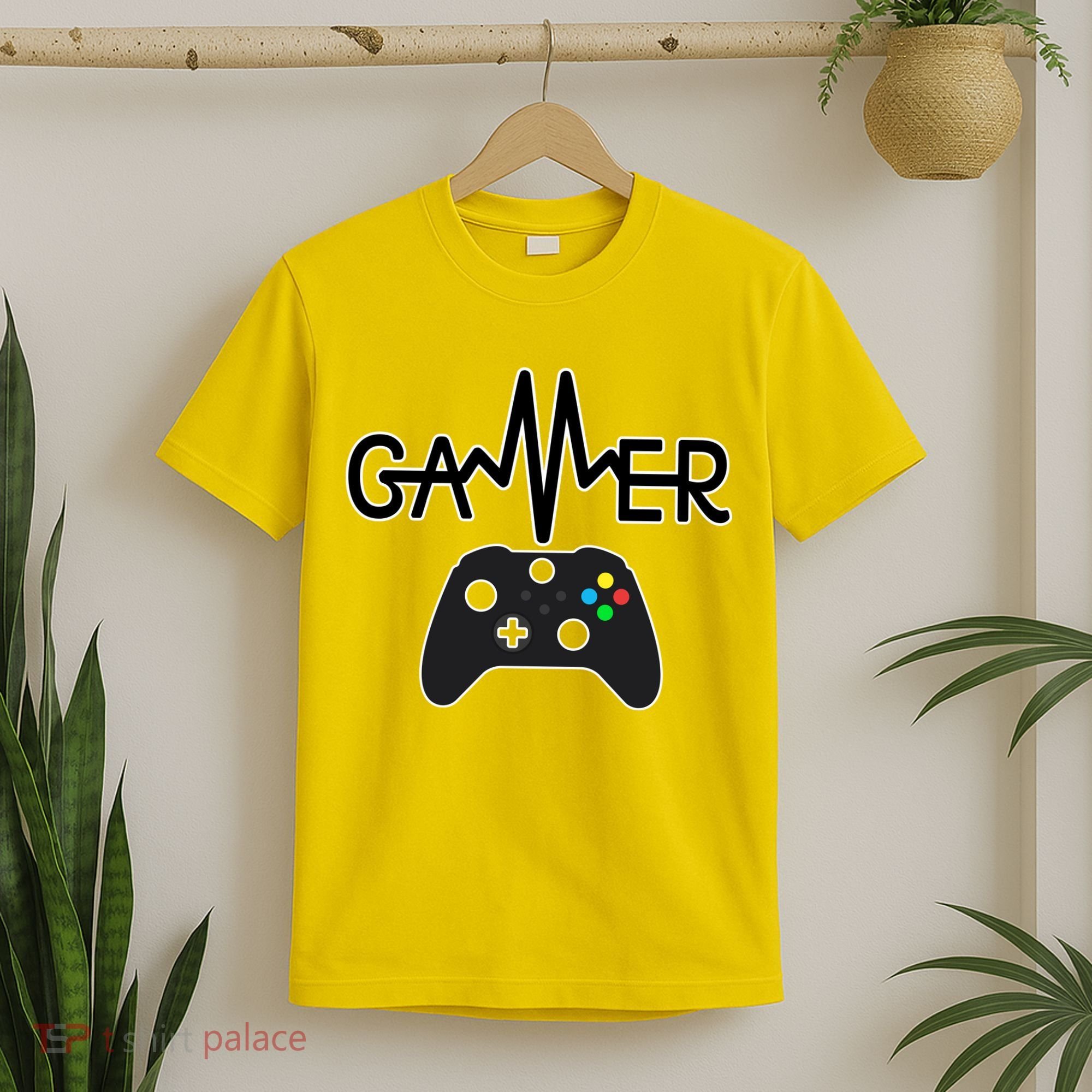Gamer Heartbeat Xbox Black T-Shirt