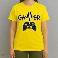 Gamer Heartbeat Xbox Black T-Shirt thumb 4