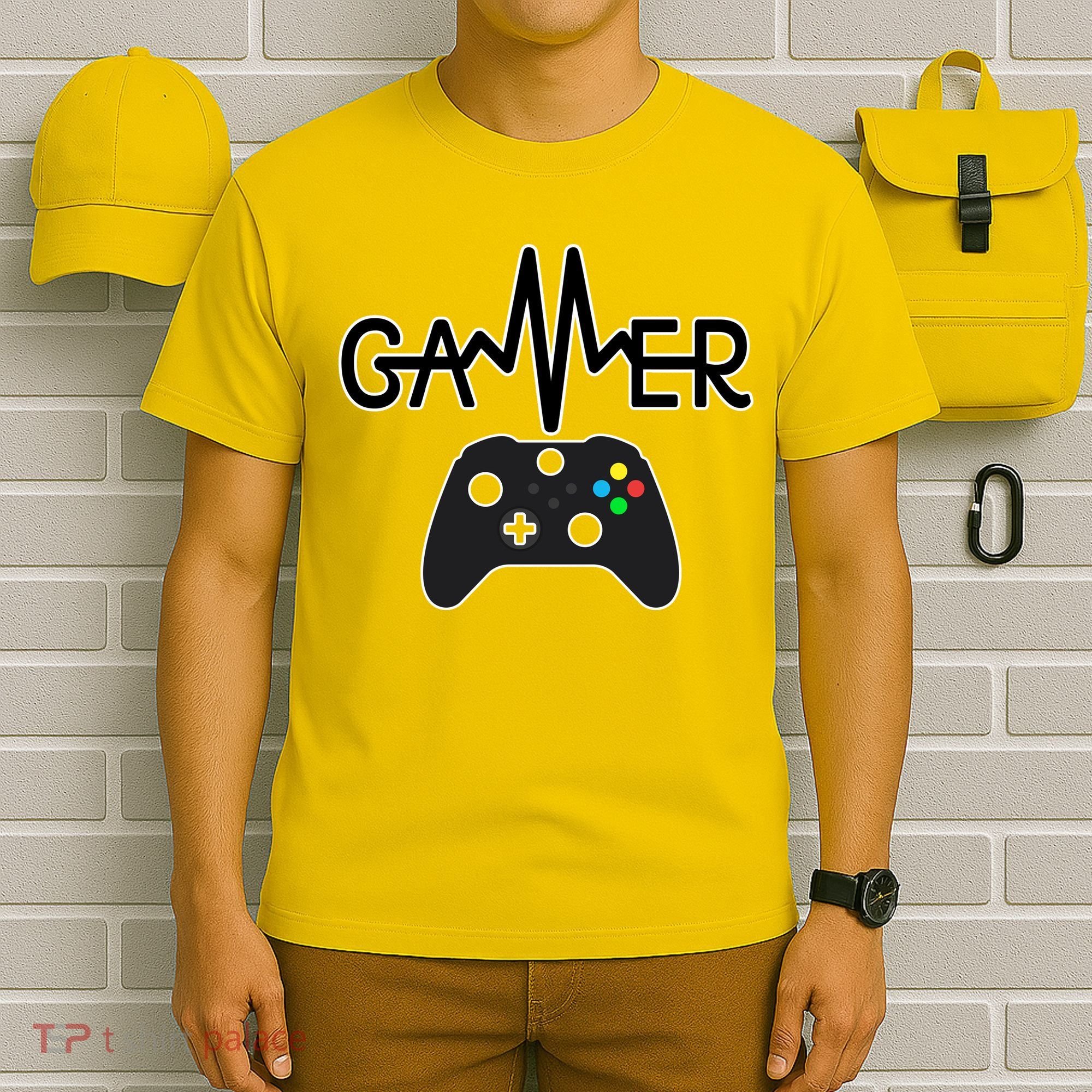 Gamer Heartbeat Xbox Black T-Shirt