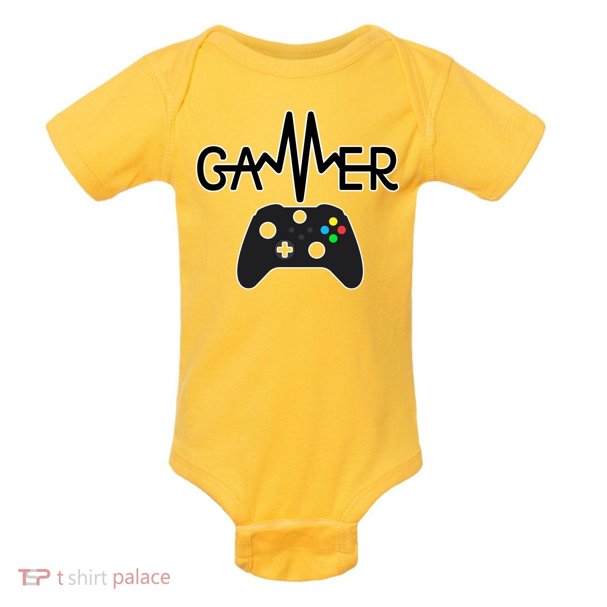 Gamer Heartbeat Xbox Black Baby Bodysuit