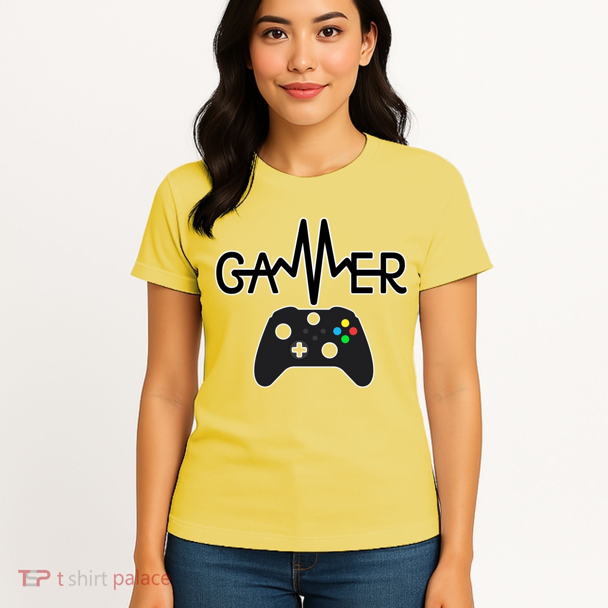 Gamer Heartbeat Xbox Black Women's T-Shirt