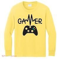 Gamer Heartbeat Xbox Black Kids Long Sleeve Shirt thumb 0
