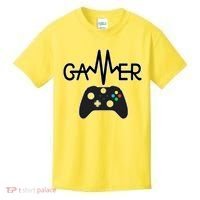 Gamer Heartbeat Xbox Black Kids T-Shirt thumb 0