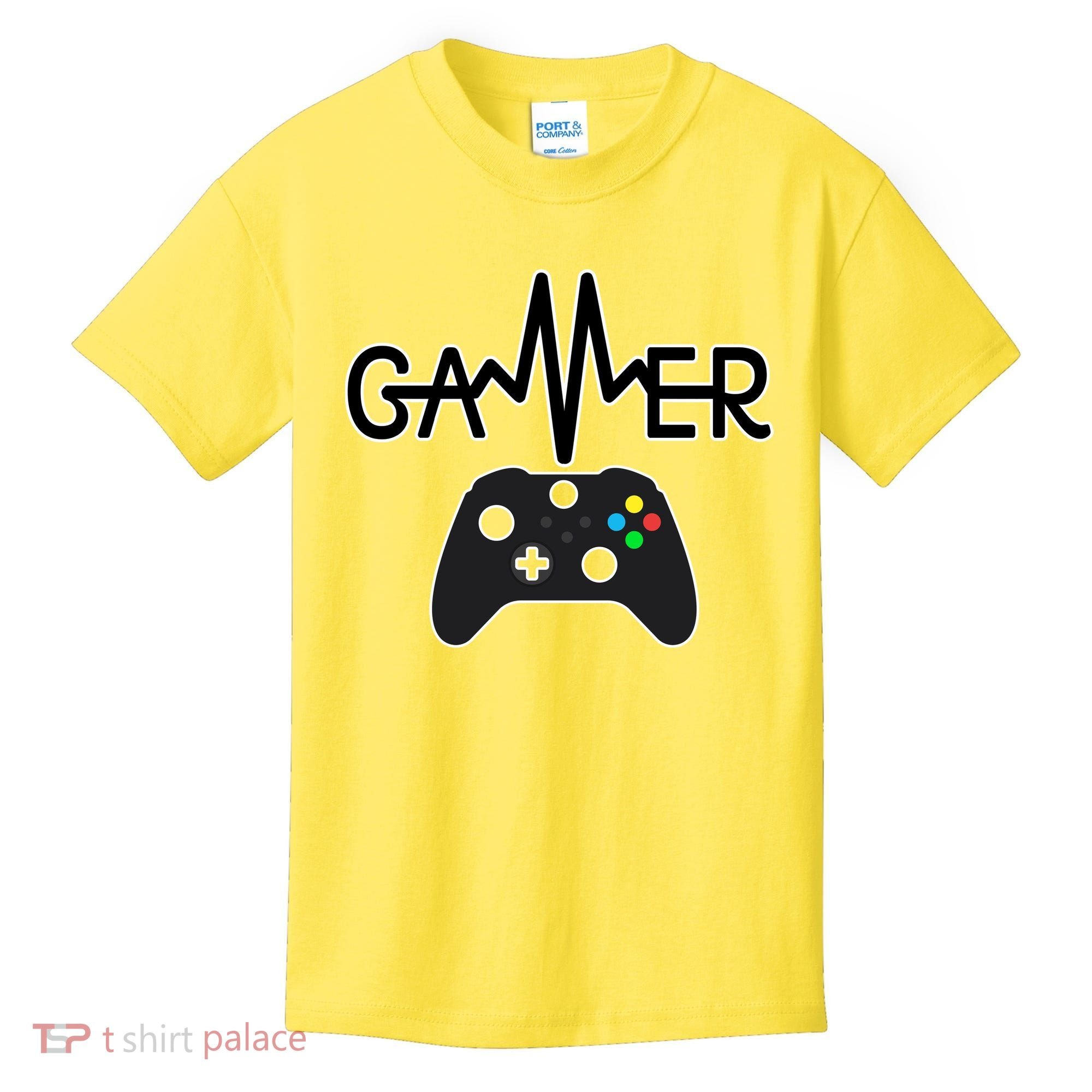 Gamer Heartbeat Xbox Black Kids T-Shirt