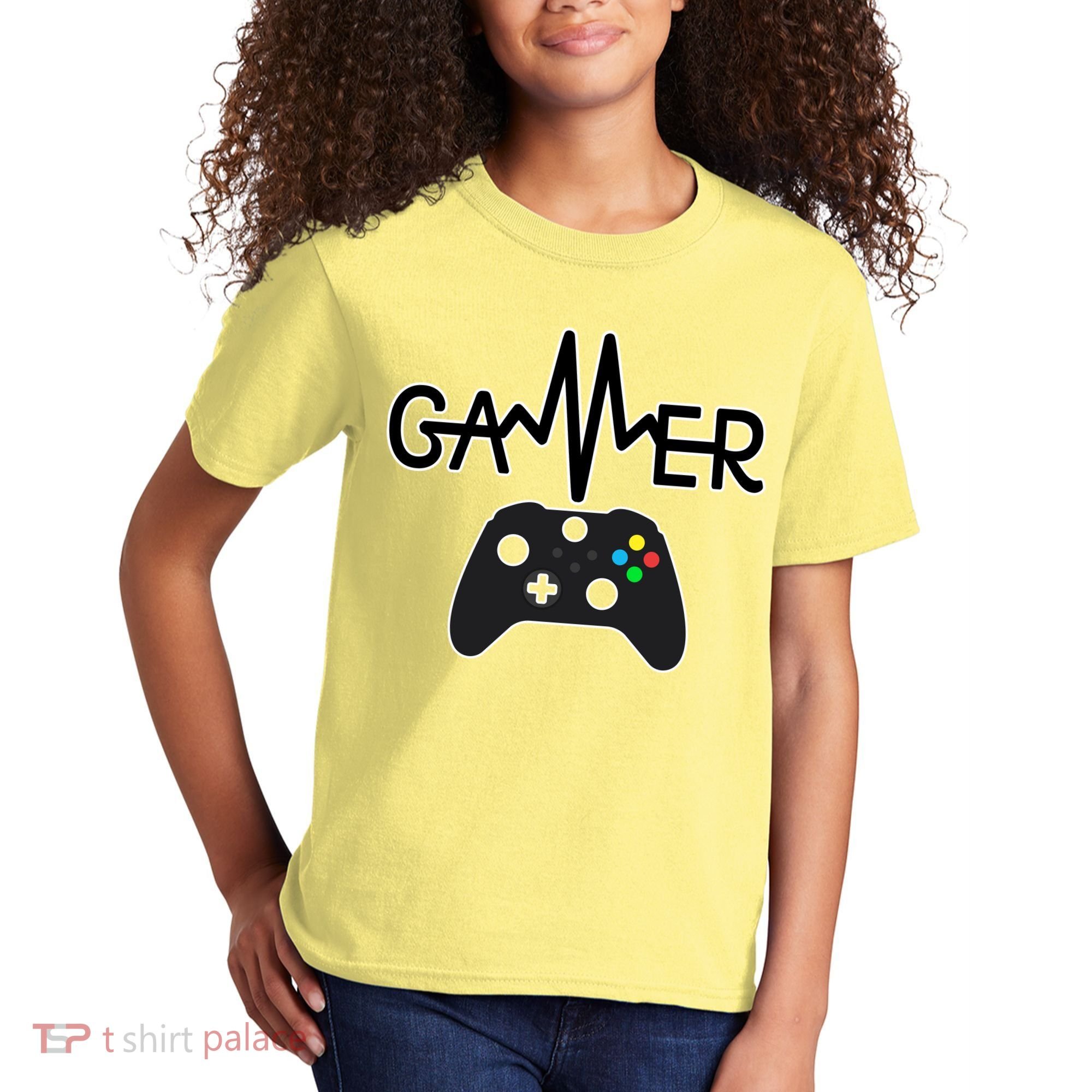 Gamer Heartbeat Xbox Black Kids T-Shirt