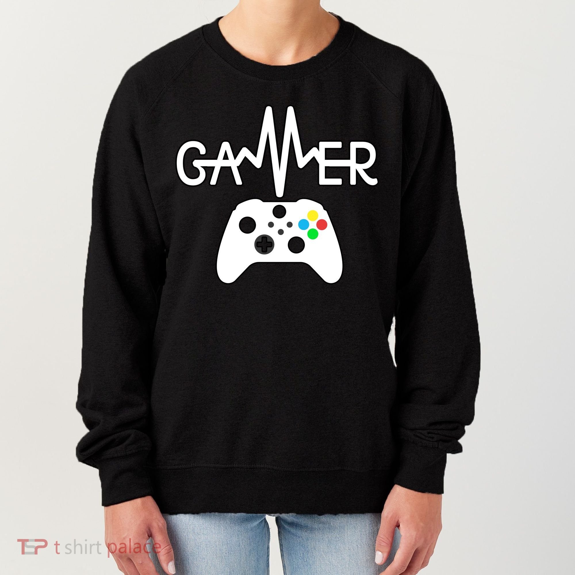 Gamer Heartbeat Xbox White Women's Sweatshirt