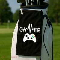 Gamer Heartbeat Xbox White Golf Towel thumb 2