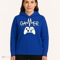 Gamer Heartbeat Xbox White Hoodie thumb 5