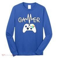 Gamer Heartbeat Xbox White Long Sleeve Shirt thumb 0