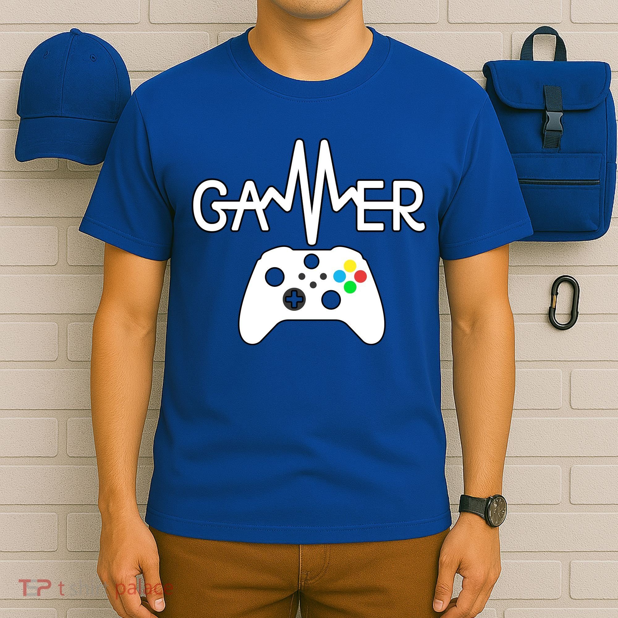 Gamer Heartbeat Xbox White T-Shirt
