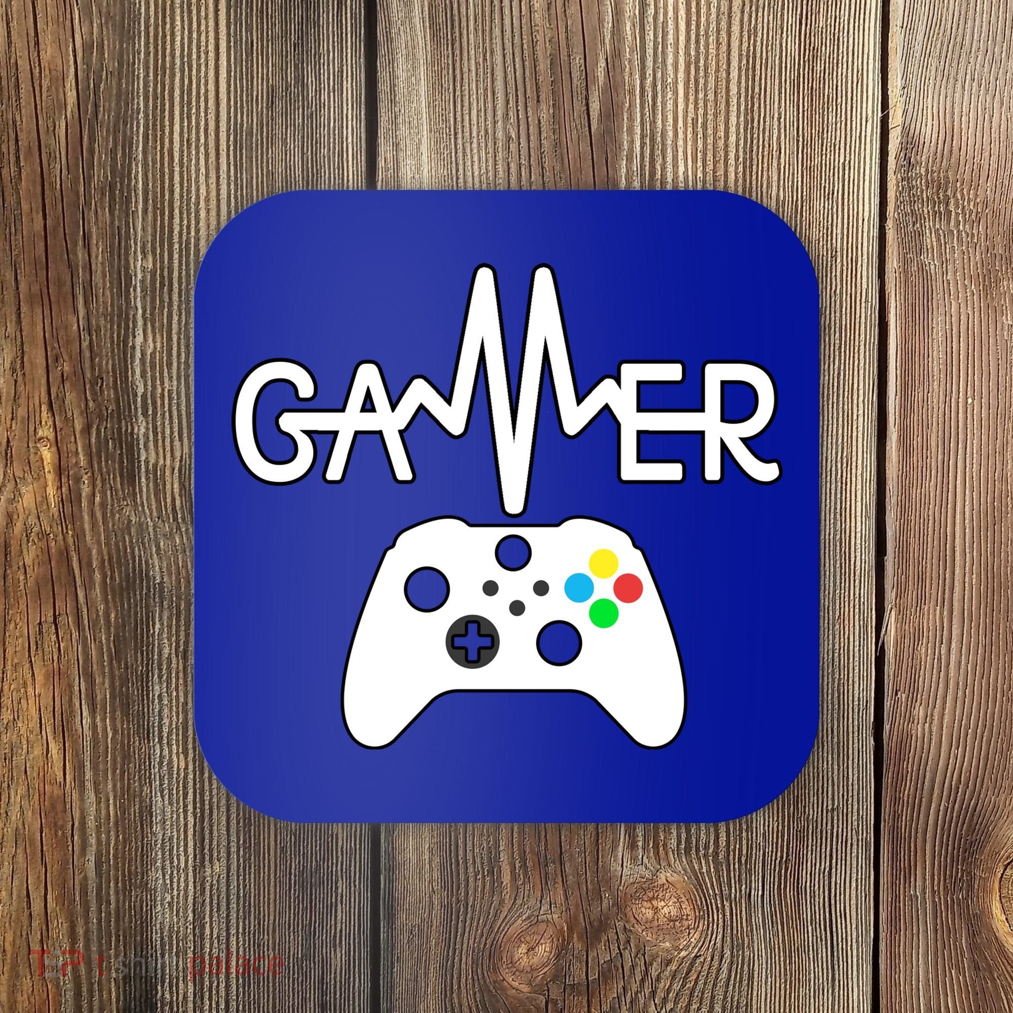 Gamer Heartbeat Xbox White Coaster