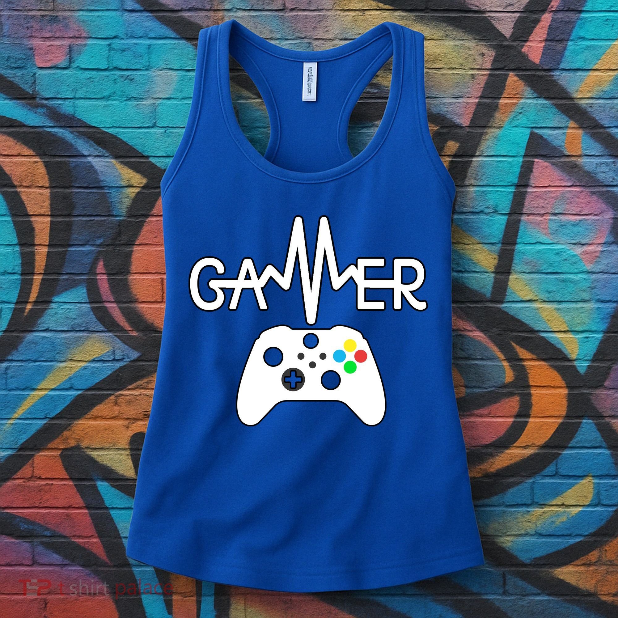 Gamer Heartbeat Xbox White Women's Tank Top