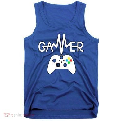 Gamer Heartbeat Xbox White Tank Top