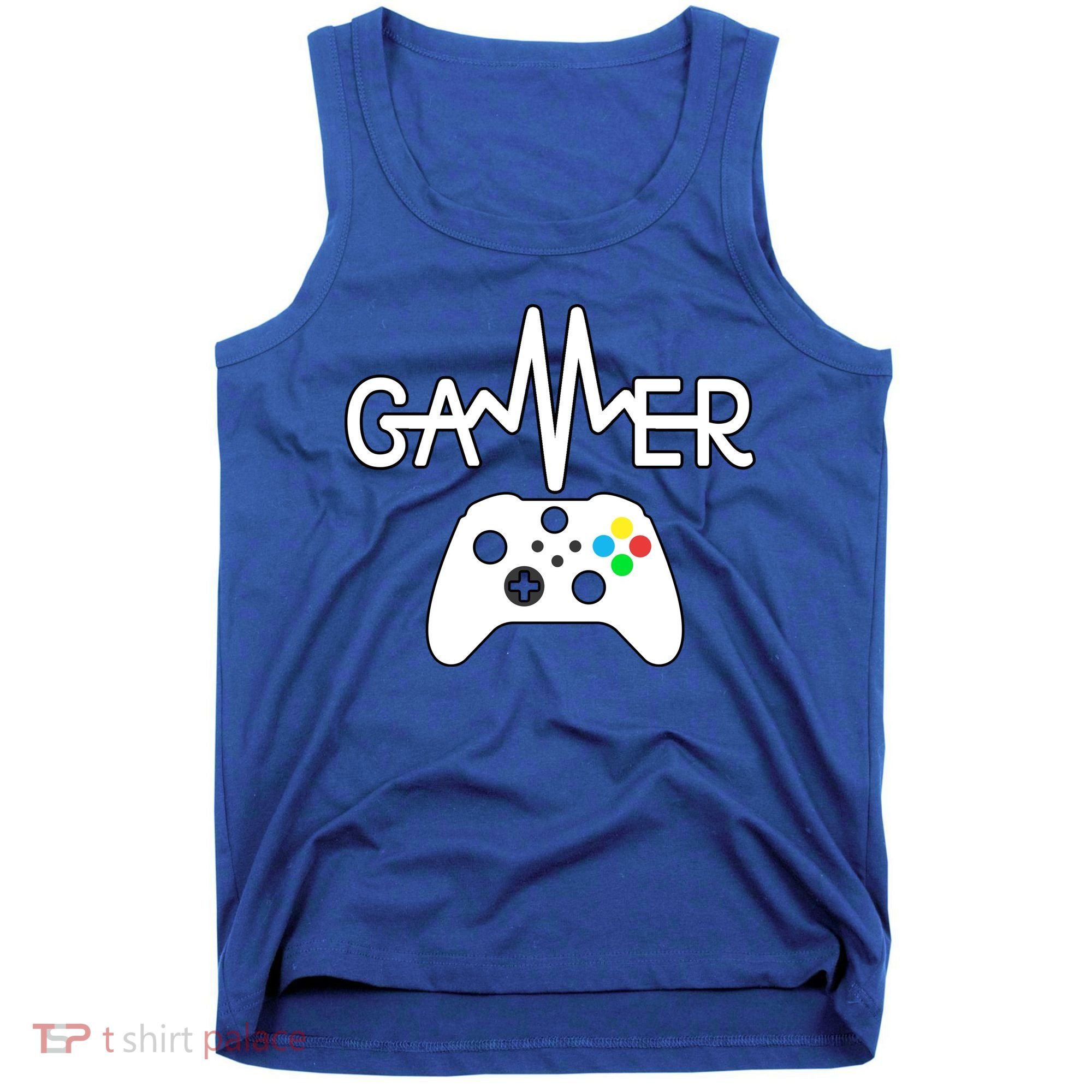 Gamer Heartbeat Xbox White Tank Top