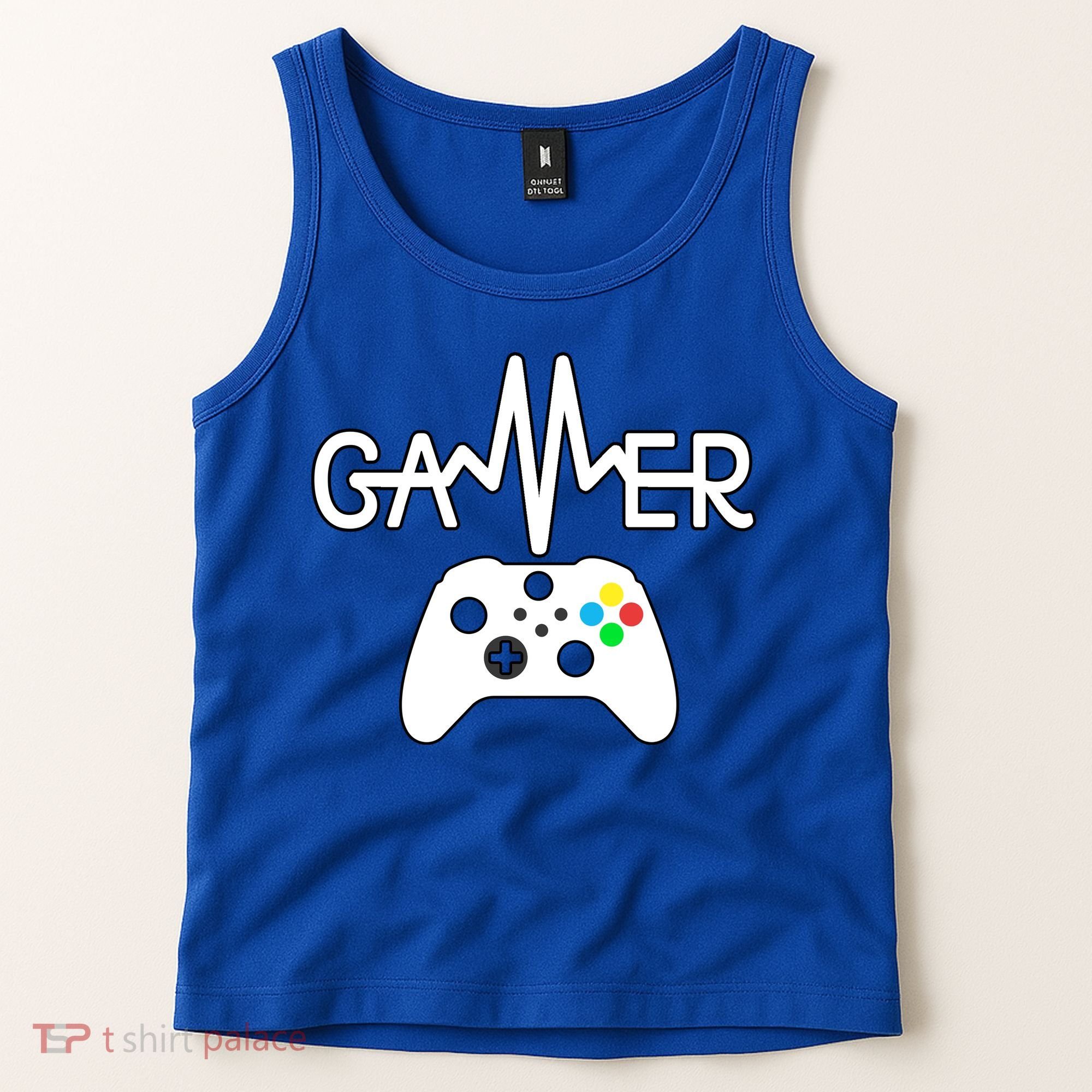 Gamer Heartbeat Xbox White Tank Top