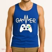 Gamer Heartbeat Xbox White Tank Top thumb 3