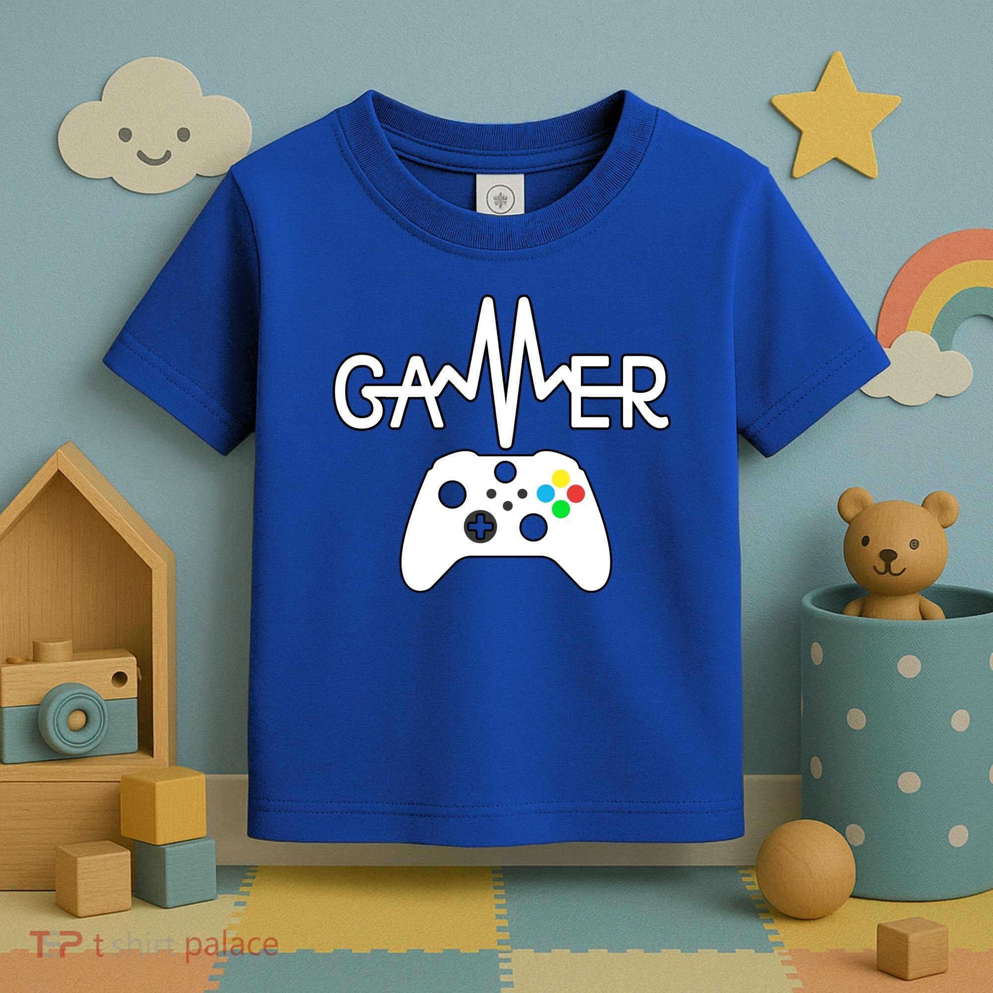 Gamer Heartbeat Xbox White Toddler T-Shirt