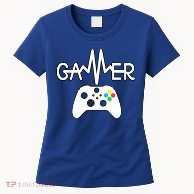Gamer Heartbeat Xbox White Women's T-Shirt