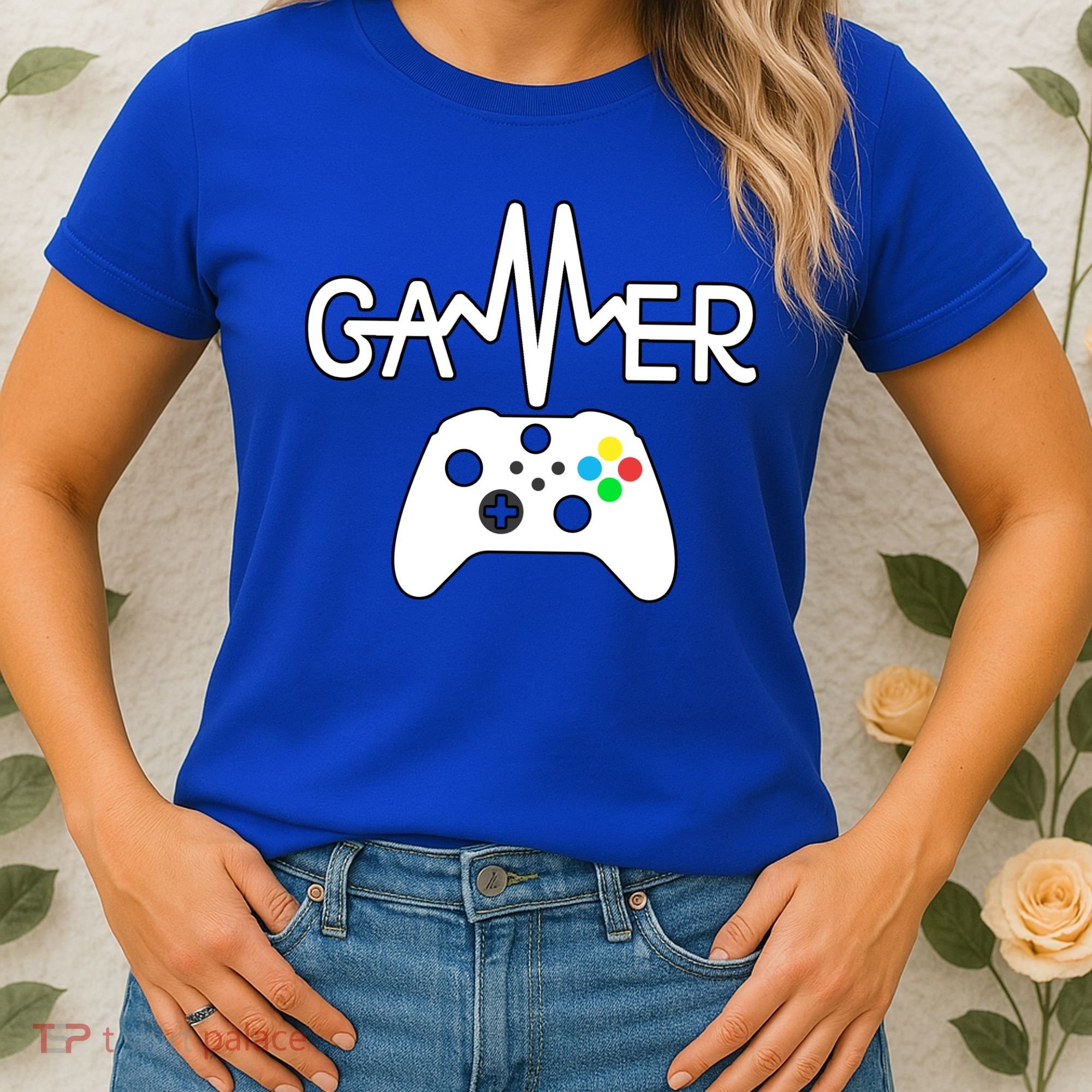 Gamer Heartbeat Xbox White Women's T-Shirt